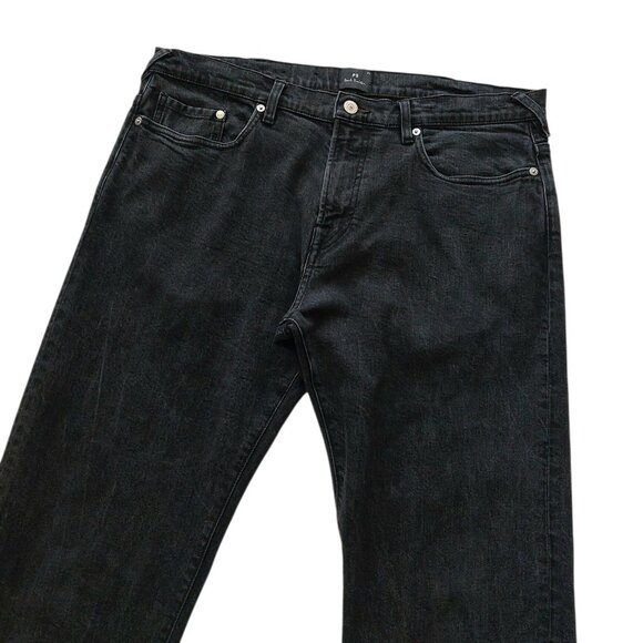 PS Paul Smith Washed Black Tapered Fit Slim Leg Jeans Men's Size 34x32 - Picture 3 of 10